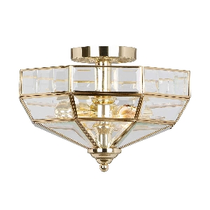 Elstead Old Park 2 Light Semi-Flush - Polished Brass OLD-PARK-PB
