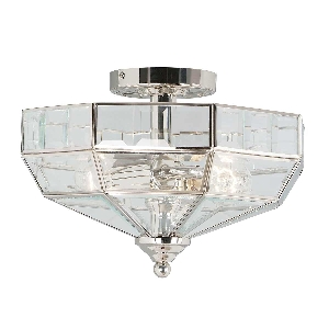 Elstead Old Park 2 Light Semi-Flush - Polished Nickel OLD-PARK-PN