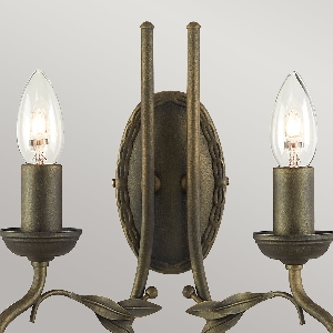 Elstead Olivia 2 Light Wall Light - Black/Gold Patina OV2-BLK-GOLD
