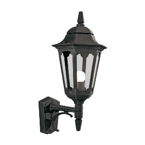 Elstead Parish 1 Light Up Wandlaterne - Schwarz PR1-BLACK