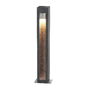 Elstead Parkstone Large LED Poller - Basaltstein mit Edelstahl PARKSTONE-BOL-A