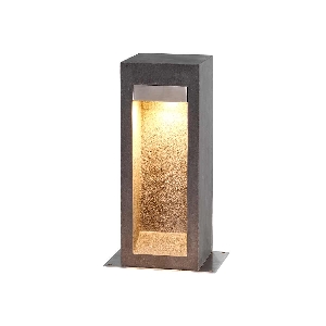 Elstead Parkstone Medium LED Poller - Basaltstein mit Edelstahl PARKSTONE-BOL-B