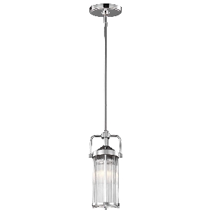 Elstead Paulson 1 Licht Mini Pendelleuchte - Chrom FE-PAULSON-MP