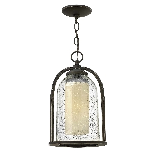 Hängeleuchten & Deckenlampen für außen von Elstead Quincy 1 Light Medium Kettenlaterne - ölgeriebener Bronze HK-QUINCY8-M