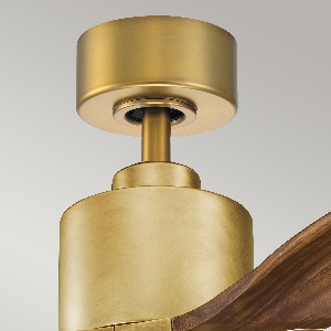 Deckenventilatoren mit und ohne Licht von Elstead Ridley II - 52in / 132cm Ventilator - Naturmessing KLF-RIDLEY2-52-NB