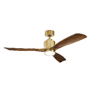 Deckenventilatoren mit und ohne Licht von Elstead Ridley II - 52in / 132cm Ventilator - Naturmessing KLF-RIDLEY2-52-NB