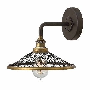 Rigby 1 leichte Wandleuchte - Buckeye Bronze und Messing von Elstead