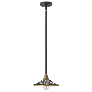 Rigby 1 Leuchtende Pendelleuchte - Buckeye Bronze und Messing von Elstead