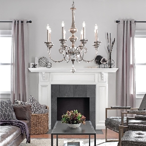 Serie ROSALIE VON ALLE von Alle von Elstead Rosalie 8 Licht Kronleuchter - Sterling Gold KL-ROSALIE8