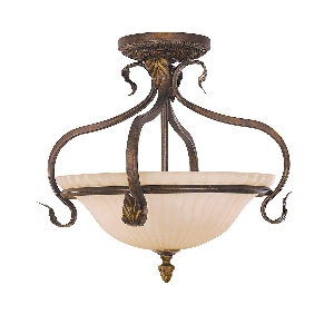 Elstead Sonoma Valley 3 Light Semi-Flush - Aged Tortoise Shell FE-SONOMAVALLEY-SF