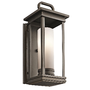 Elstead South Hope 1 Licht Medium Wandlaterne - Rubbed Bronze KL-SOUTH-HOPE-M