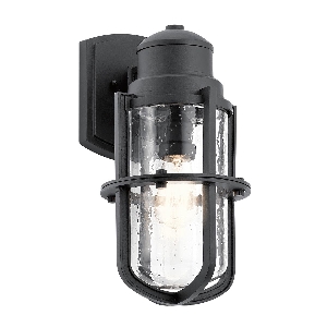 Suri 1 Light Medium Wandlaterne - Schwarz strukturiert von Elstead