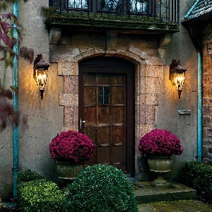 Serie VENETIAN RAIN VON ELSTEAD von Elstead von Elstead Venetian Rain 2 Light Medium Wandlaterne - Gebürstete Bronze KL-VENETIAN2-M