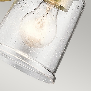 Serie WAVERLY VON ELSTEAD von Elstead von Elstead Waverly 1 leichte Wandleuchte - Naturmessing KL-WAVERLY1-NBR