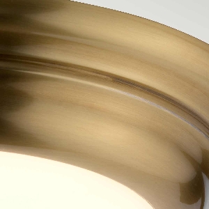 Elstead Welland 1 Light Mini LED Flush - Aged Brass WELLAND-F-S-AB