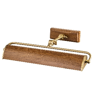 Elstead Winchfield 2lt Medium Bild Licht - Aged Brass & Eiche Effekt WINCHFIELD-PLM-AB-OAK