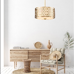 Elstead Ziggy 2lt Medium Pendelleuchte - Gold lackiert ZIGGY-2P-M-LG