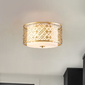 Elstead Ziggy 2lt Medium Flush - Gold lackiert ZIGGY-F-M-LG