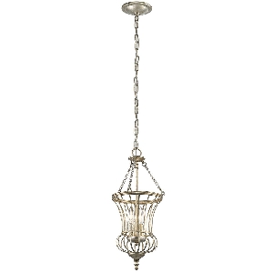 Calla 2 Luz Pequeña lámpara colgante - Sterling Gold von Elstead