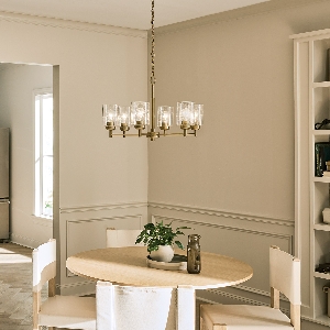 Hängeleuchte, Pendelleuchten & Hängelampen von Elstead Kichler Winslow 6 lt Kronleuchter - Naturmessing KL-WINSLOW6-NBR