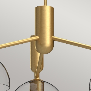 Serie JUDE VON ELSTEAD von Elstead von Elstead Alora Mood Jude 3 lt Kronleuchter - Gebürstetes Gold ALM-JUDE3-GD-CL