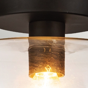 Serie SYLVIA VON ELSTEAD von Elstead von Elstead Alora Mood Sylvia 1 lt Semi Flush ALM-SYLVIA-SF-BK-CL