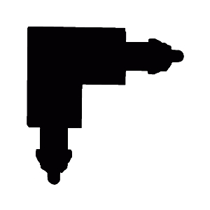 Halo track ANGLE 90º f. Halo-Track  Schwarz von Halo Design