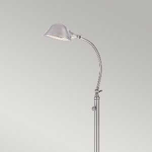 Elstead Stehleuchten & Stehlampen von Elstead Thompson LED Stehleuchte aus gebürstetem Nickel QZ-THOMPSON-FLBN