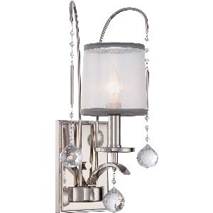 Whitney 1 leichte Wandleuchte - Imperial Silver von Elstead