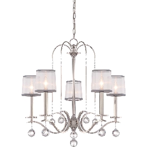 Sonderangebote - Sale bei Hängeleuchten & Hängelampen von Elstead Whitney 5 Licht Kronleuchter - Imperial Silber QZ-WHITNEY5