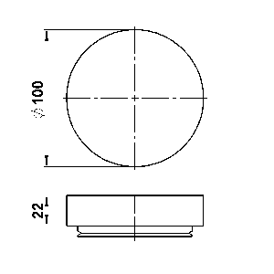 Albert Leuchten Schirme, Gläser & Stoffschirme von Albert Leuchten G 453, Glas Acrylronde d = 100 x 30 mm 90270453