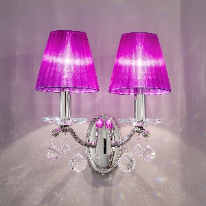 KOLARZ-Austrolux Leuchten Wandleuchten & Wandlampen von KOLARZ-Austrolux Leuchten Wandleuchte CARMEN II, Chrom Breite 28 cm, Höhe 16 cm, Ausladung 15 cm, 2 flg., E14, 60 W 3234.62.5.KoT