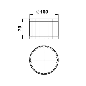 Schirme, Gläser & Stoffschirme von Albert Leuchten G 397, Glas klar d = 100 x 70 mm 90210397