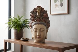 Casa Élite Artikel von Casa Élite Dekofigur BUDDHA-KOPF  48041