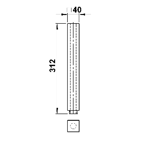 Albert Leuchten Schirme, Gläser & Stoffschirme von Albert Leuchten G 191, Leuchtstab Quadrat 312 mm 90260191