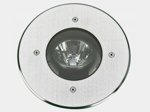 Bodeneinbaustrahler von Albert Leuchten Erdeinbaustrahler Typ Nr. 2149 - schwenkbar - Edelstahlblende für 1 x QT 14 - 60 W, G9 692149