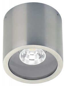 Deckenaufbaustrahler Typ Nr. 2318 - Edelstahl, mit 1 x LED 8 W, 800 lm, 3000K von Albert Leuchten