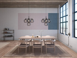 Belid Leuchten Hängeleuchte, Pendelleuchten & Hängelampen von Belid Leuchten Gloria chandelier D670 black /smoked glass E27 12998673