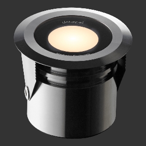 Einbauleuchten & Einbaulampen von dot-spot LED Einbaustrahler, rund, Gehäuse V4A Edelstahl, Feinschliff, dimmbar, THERMOPROTECT 31101.199.35.33