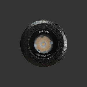 Einbauleuchten & Einbaulampen von dot-spot LED Einbaustrahler mit Wabenblendschutz, rund, Gehäuse V4A Edelstahl, schwarz matt emailiert 31131.802.40.62
