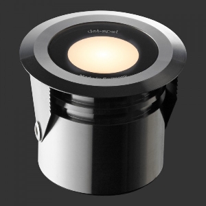 Einbauleuchten & Einbaulampen von dot-spot LED Einbaustrahler, runde Blende, Gehäuse V4A Edelstahl, schwarz matt emailiert, dimmbar 32111.927.99.33