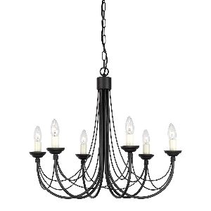 Elstead Kronleuchter Carisbrooke CB6-BLACK