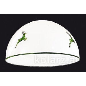 KOLARZ-Austrolux Leuchten Schirme, Gläser & Stoffschirme von KOLARZ-Austrolux Leuchten Ersatzglas der Serie Nonna Kuppel grau mit Hirschen Durchmesser 20 cm 731.G133