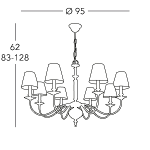 KOLARZ Leuchten von KOLARZ Leuchten Ascot Luster 0195.88.4