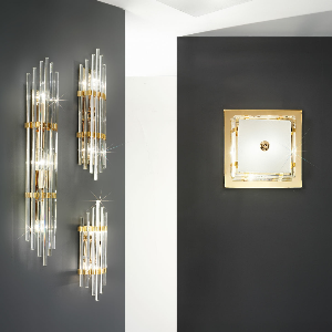 KOLARZ-Austrolux Leuchten Kristall-Wandleuchten & Wandlampen fürs Wohnzimmer von KOLARZ-Austrolux Leuchten Austrolux Wandleuchte Ontario 24k vergoldet 0342.62S.3