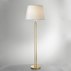 KOLARZ-Austrolux Leuchten Stehleuchten & Stehlampen von KOLARZ-Austrolux Leuchten Bodenleuchte IMPERIAL, Englisch Messing Höhe 165 cm, 2 flg., E27, 100 W, Schirm oval 56x41cm 330.42.8C