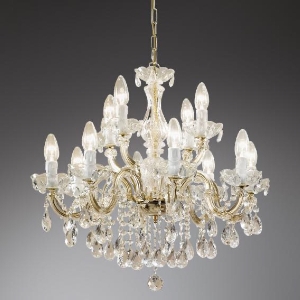 Kristall-Hängeleuchte, Pendelleuchten & Hängelampen von KOLARZ Leuchten Valerie Luster | chandelier Kronleuchter 12 flammig 960.88+4