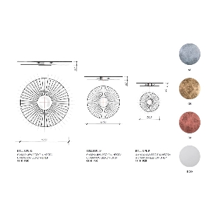 KOLARZ Leuchten Artikel von KOLARZ Leuchten Wandleuchte / Deckenleuchte 100 cm BELLIS NoiDesign - Ausstellungsstück - PL BELL M/RA