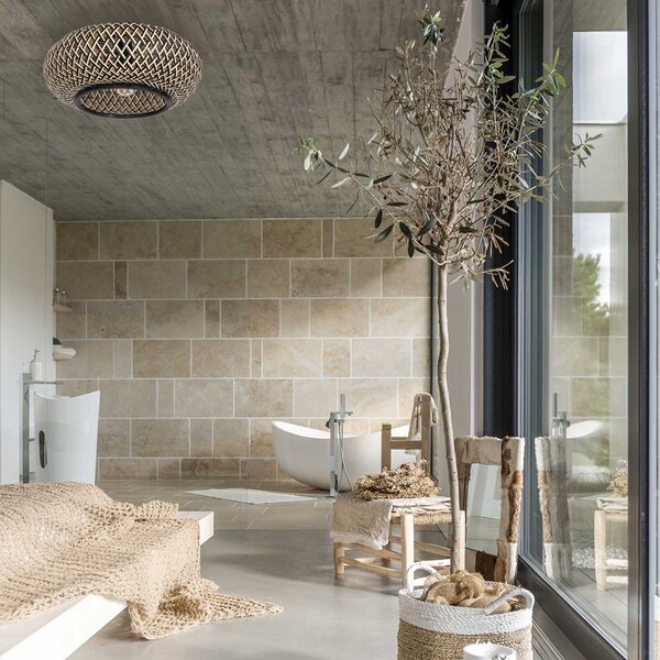 Deckenleuchte aus Bambusholz Maze der Firma Steinhauer