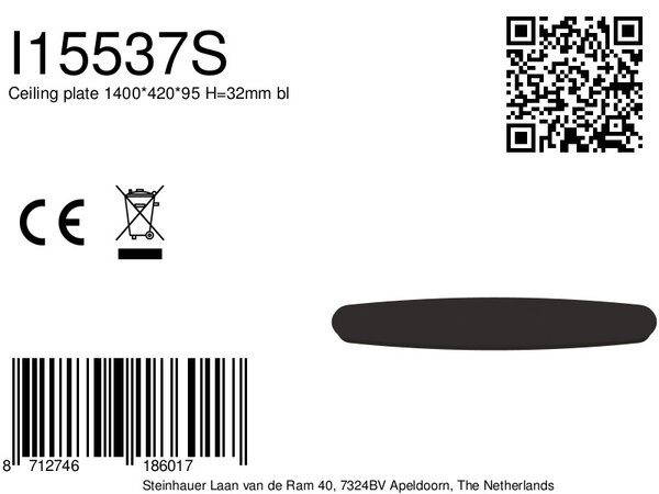 Dänische ovale Deckenplatte Mountline  der Firma Steinhauer